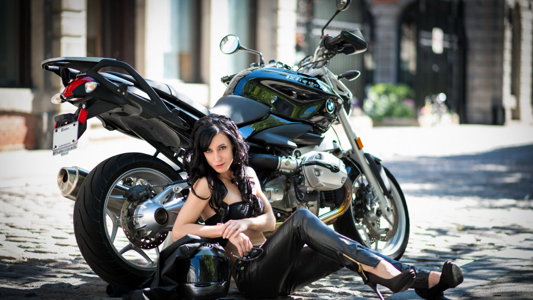 European women on bikes in Brisbane